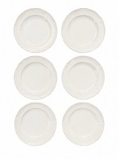 Six Wedgwood Queens Shape China Creamy White Scalloped Appetizer Plates 6.5” picture
