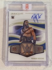 2023 Panini Immaculate  WWE Roman Reigns Championship Glory On Card Auto /25 picture