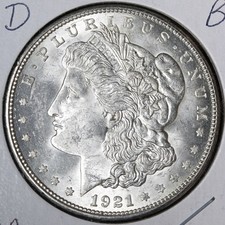 1921-D Morgan Silver Dollar BU UNCIRCULATED MS E393 QAET picture