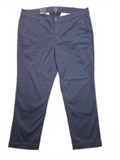 J.Crew High-Rise Girlfriend Chino Pants Size 16 Navy Blue picture