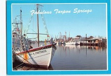 Postcard Sponge boats at Tarpon Springs Florida USA picture