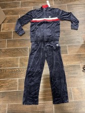 Fila Velour Tracksuit Size Small Navy Red New Y2K picture