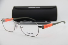 NEW ARNETTE AN 6137-741 GUNMETAL GREEN ORANGE AUTHENTIC EYEGLASSES 55-17 picture