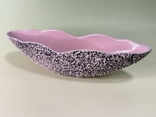 Vintage Shawnee Kenwood 2110 MCM Pink Black Art Pottery Planter 11.5” USA picture