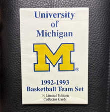 Michigan Wolverines NCAA 1992-93 Basketball 14-Card Team Set Limited Edition picture