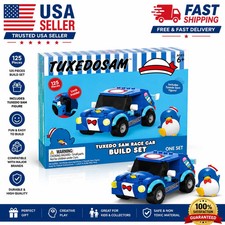 Sanrio Hello Kitty Tuxedo Sam Race Car Building Block Set 125PCS Figure Toy BNWT picture