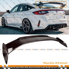 FOR 23-26 CIVIC TYPE-R FL5 H PERFORMANCE STYLE RED BLK CARBON FIBER WING SPOILER picture