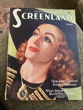 Screenland, 2/1938, 9x 12 magazine, Hollywood, films, Joan Crawford, SVG picture