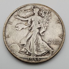 1944 D Walking Liberty Half Dollar 50c 90% Silver Denver Mint WL-44Ahx picture