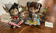 Lot of 2 Hamilton Collection Fairies of Oz Fairy Figurines Dorothy Tin Girl READ picture