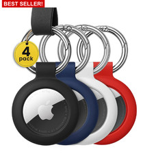 Airtag Keychain Holder – 4 Pack Airtag Holder Keychain, Secure Apple Airtag Case picture