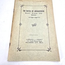 The Battle Of Armageddon What Where When Revelation Chesnut Bible 1949 Vtg picture