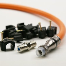 RG11 DIRECT BURIAL UNDERGROUND COAX CABLE INDOOR OUTDOOR TRISHIELD BLACK/ORANGE picture