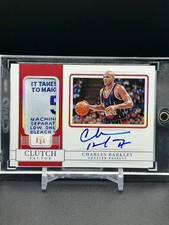 2022 National Treasures Charles Barkley Clutch Factor Patch Auto True 1/1 GW picture