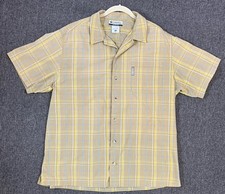 Columbia Sportswear Men's Plaid Shirt XL YELLOW Earth Tones SS Regular Fit picture