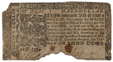 Colonial Currency Note Maryland 1774 April 10th Half Dollar $1/2 MD-64 picture