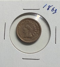 1863 Indian Head One Cent, Better Date picture