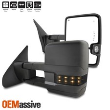 For 07-21 Toyota Tundra Black Power Towing Mirrors w/ Heated | Blind Spot picture