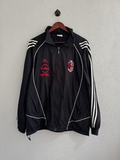 Adidas AC Milan Opel Windbreaker Black Vintage 2000s Football Soccer picture