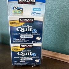 Kirkland Signature Quit Ice Mint Gum 2 mg, 300 Pieces Exp 2/27  picture
