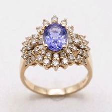 Effy 14k Tazanite Diamond Vintage Stamped BH picture