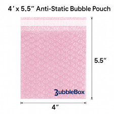 4x5.5 Anti-Static Bubble Out Pouches Bags Wrap Cushioning Self Seal picture