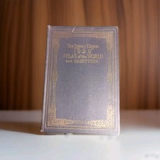 Vintage 1929 The Literary Digest Atlas of the World and Gazetteer Hardcover picture