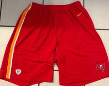 Nike Tampa Bay Buccaneers NFL Equipment Training Shorts Red Orange XL Men's picture