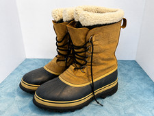 Sorel Caribou Men's Size 12 Winter Snow Boots Waterproof Tan Black NM1000 picture
