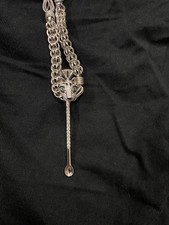 18k White Gold Diamond Spoon Pendant picture
