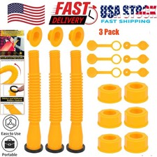 3PACK For Old Gas Can Fill Fuel Diesel Water Jug Replacement Spout with Vent Kit picture