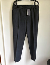Lafayette 148 New York Irving Pants Size 14 Smoke Gray NWT Tailored Trousers picture