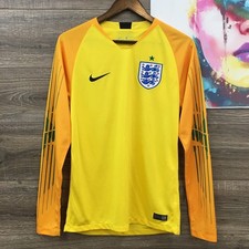 Nike England 2018 World Cup #1 Goalkeeper Jersey Yellow Size Small 893866-719 picture