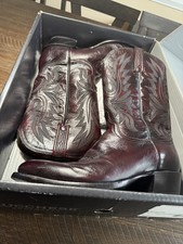 Lucchese Carson M1021 R4 Black Cherry Calfskin Cowboy Boots 10D w/ Box – EXCELLE picture