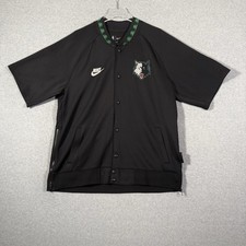 Minnesota Timberwolves Nike Hardwood Classics On Court Game Jacket Mens XL Black picture