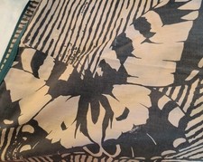 Vintage 80s Martex Full Sheet Set Black Cream Butterfly Zebra Retro picture