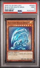 Blue Eyes White Dragon EN001 Yugioh Ripple PSA 9 picture