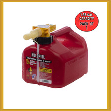 No-Spill 1.25-Gallon Gas Can Red with ViewStripe Stripe (1 PACK) NEW picture