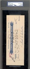 Fred Clarke PSA DNA Coa Signed 1942 Personal Check Autograph picture