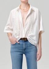 Citizens of Humanity Claire Lace Trim Shirt MSRP $268 picture