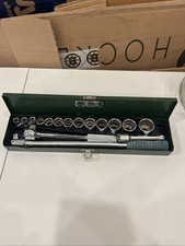 S-K TOOLS 17 PIECE 1/2 DRIVE SAE. GENERAL SERVICE SET SHORT IN GREEN BOX picture