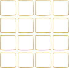 100Pcs Golden Square Linking Rings Brass Hollow Geometric Frames Open picture