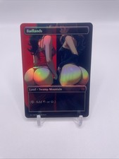 Badlands Foil MTG Waifu Style Dual land Card For EDH and Playtest picture