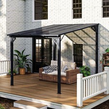 Patio Gazebo Wall Mounted Pergola Awnings 5x8/8x10/10x10/10x12/10x14/10x20FT picture