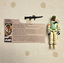 Vintage G.I. Joe Iceberg Snow Trooper Action Figure Plastic w/ Rifle & File Card picture