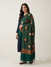 Women Designer Kashmiri Shawl Embroidered Stole Winter Wrap Scarf Pashima picture