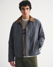 Sale Abercrombie & Fitch Men's Canvas Jacket Navy picture
