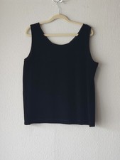 Chico's Black Velvet Tank Reversible Scoop or V-neckline Chico's Size 2 (12-14) picture