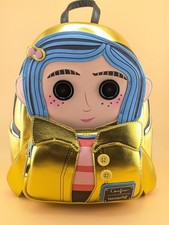 Loungefly Coraline 15th Anniversary Metallic Cosplay Mini Backpack NWT picture