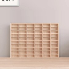 60/80 Grids Wooden Shelf FOR Hot Wheels Diecast Matchbox 1/64 Toy Display Case picture